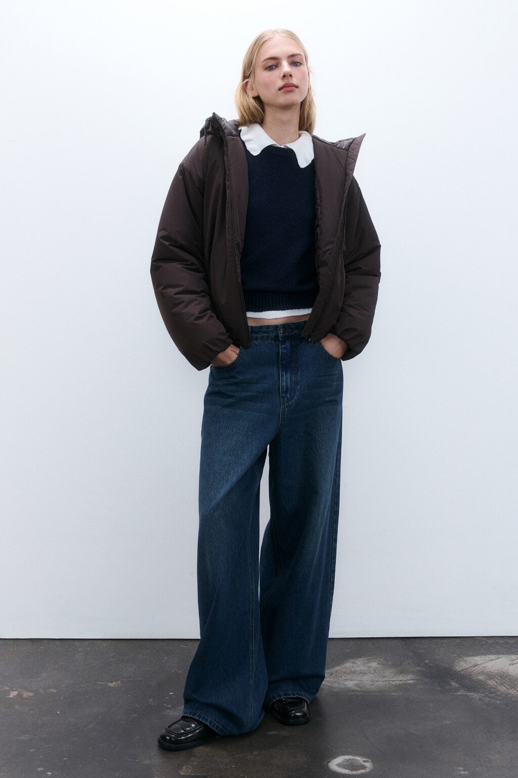 Куртка утепленная с капюшоном - цвет коричневый - 5