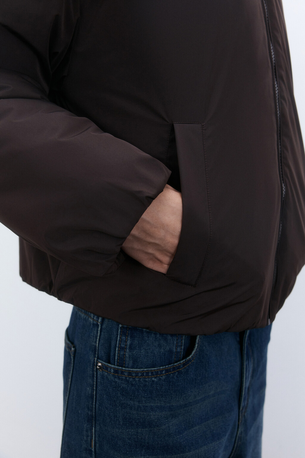 Куртка утепленная с капюшоном - цвет коричневый - 7