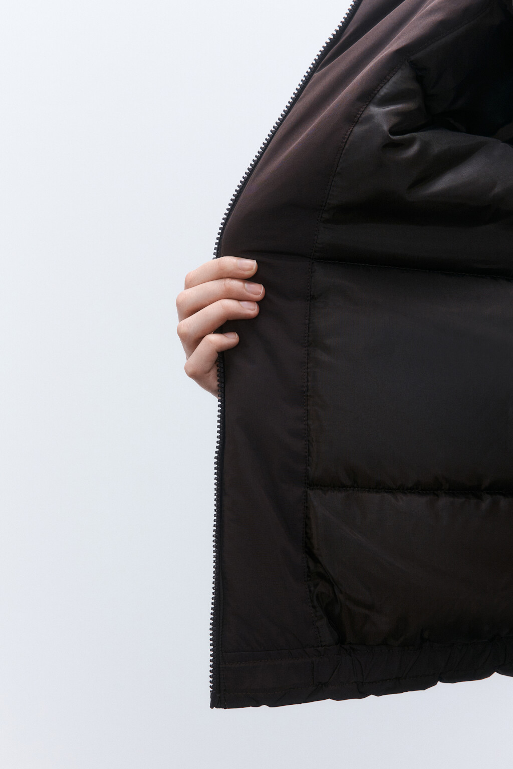 Куртка утепленная с капюшоном - цвет коричневый - 8