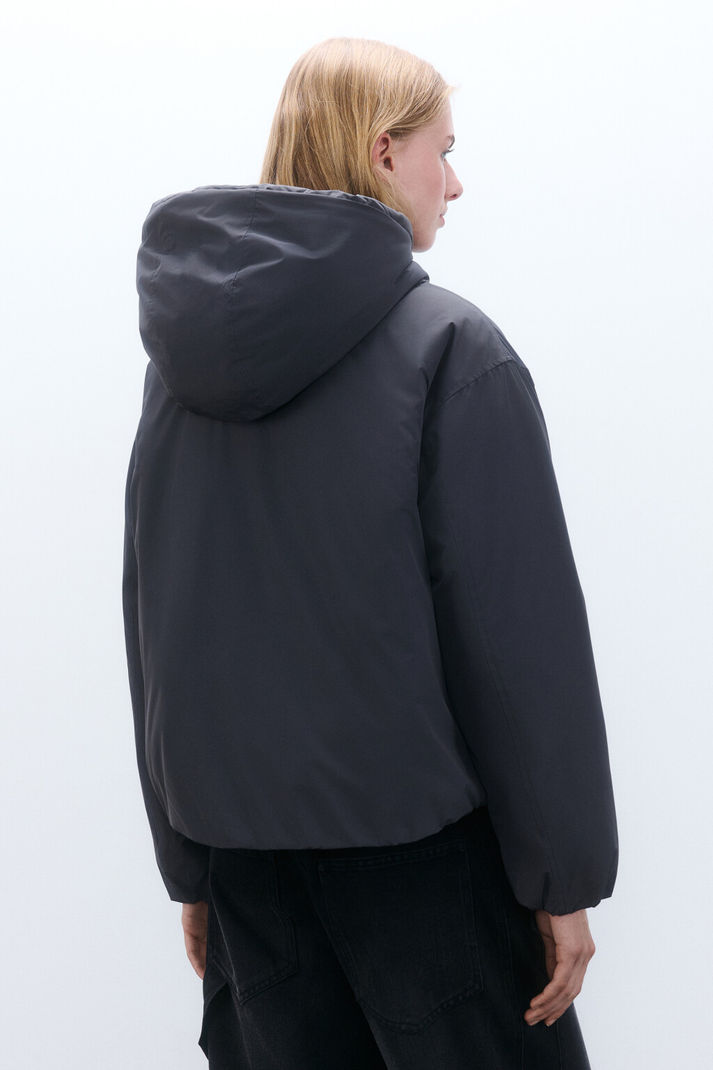 Куртка утепленная с капюшоном - цвет серый - 3