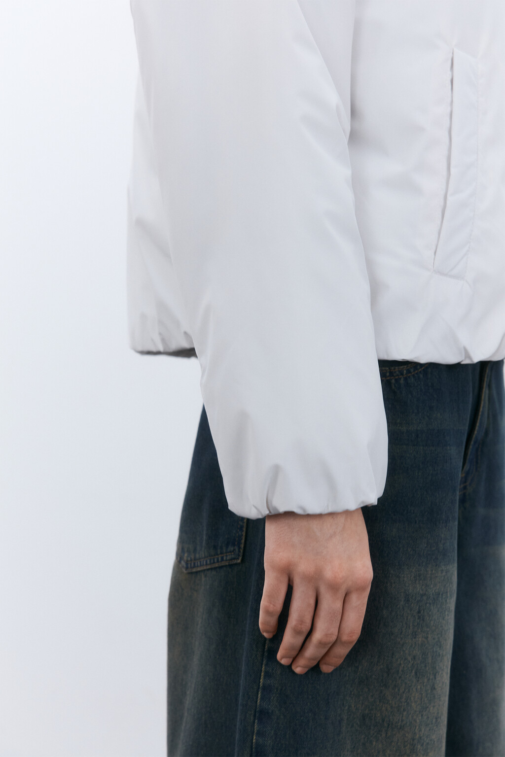 Куртка утепленная с капюшоном - цвет молочный - 6