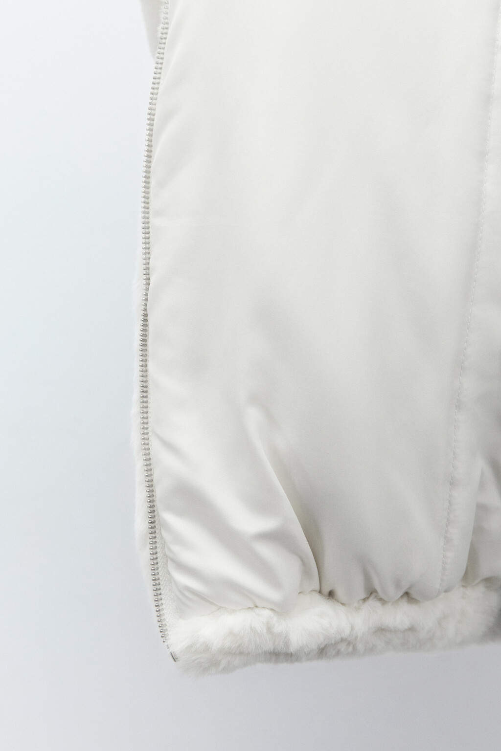 Куртка укороченная с меховой фактурой - цвет молочный - 7