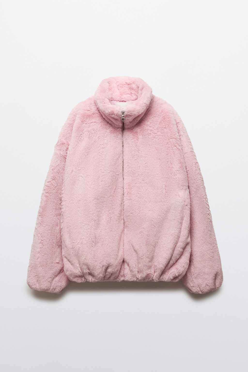 Куртка укороченная с меховой фактурой - цвет розовый - 8