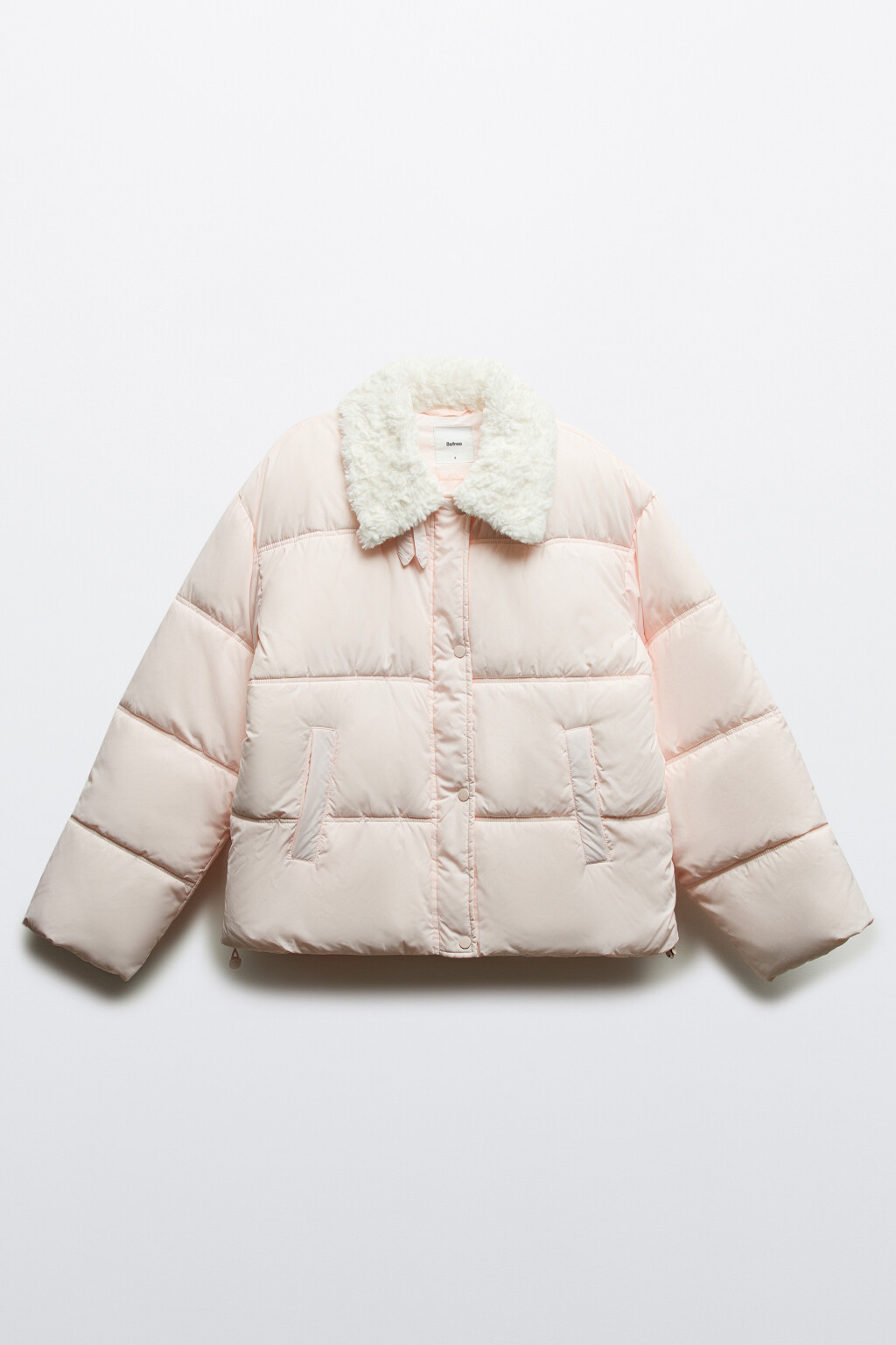 Куртка стеганая с воротником-авиатор - цвет розовый - 8