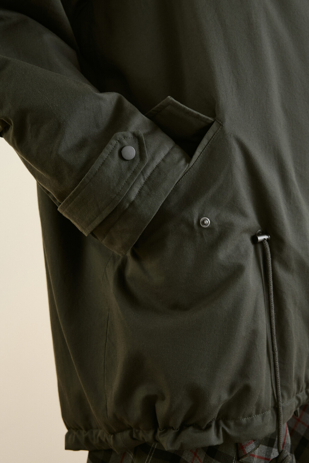 Куртка-парка с меховой отделкой - цвет зеленый - 6