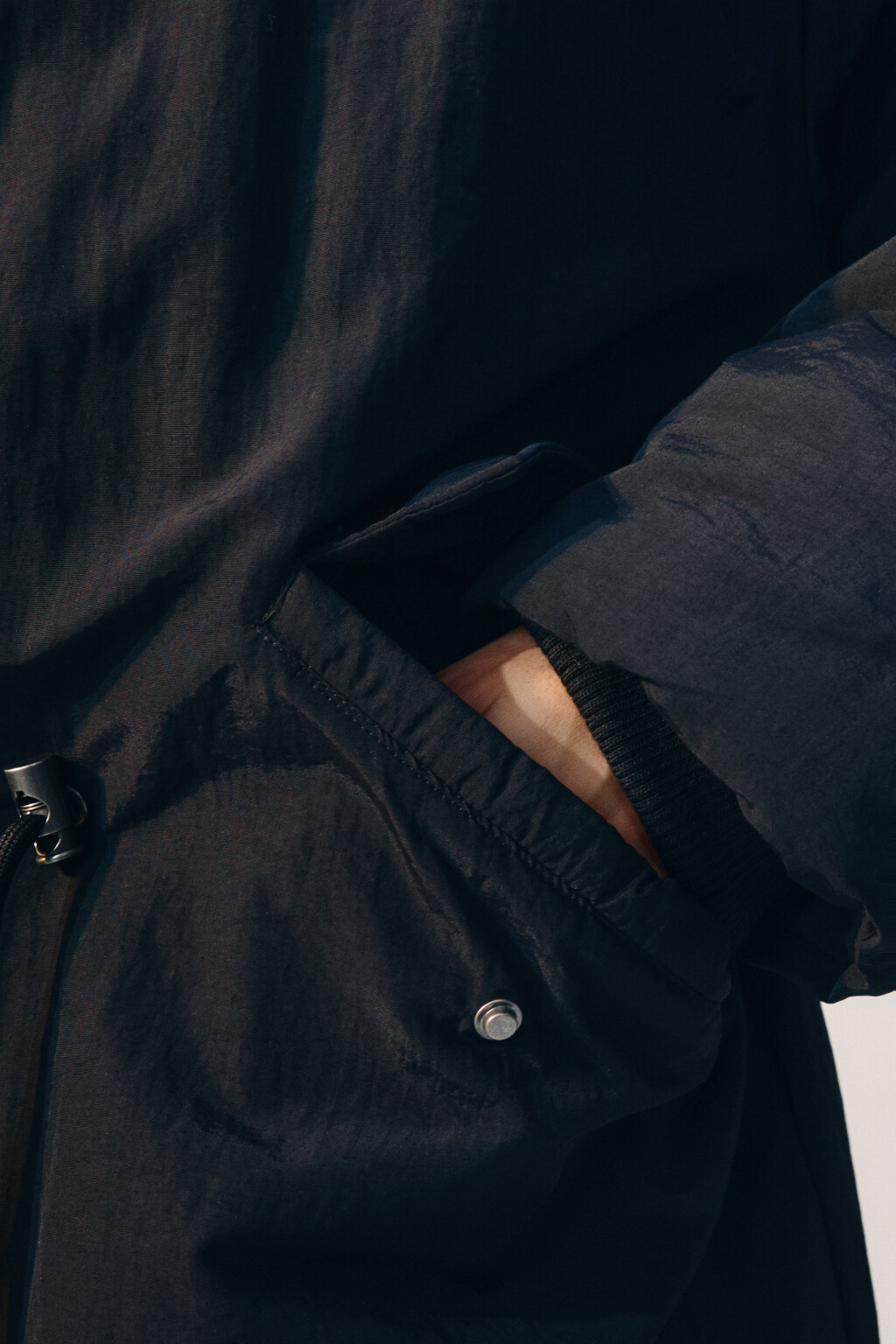 Куртка-парка удлиненная с опушкой - цвет черный - 8