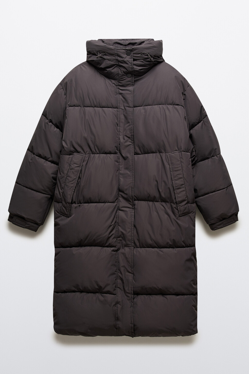 Пальто стеганое с теплым капюшоном - цвет серый - 7