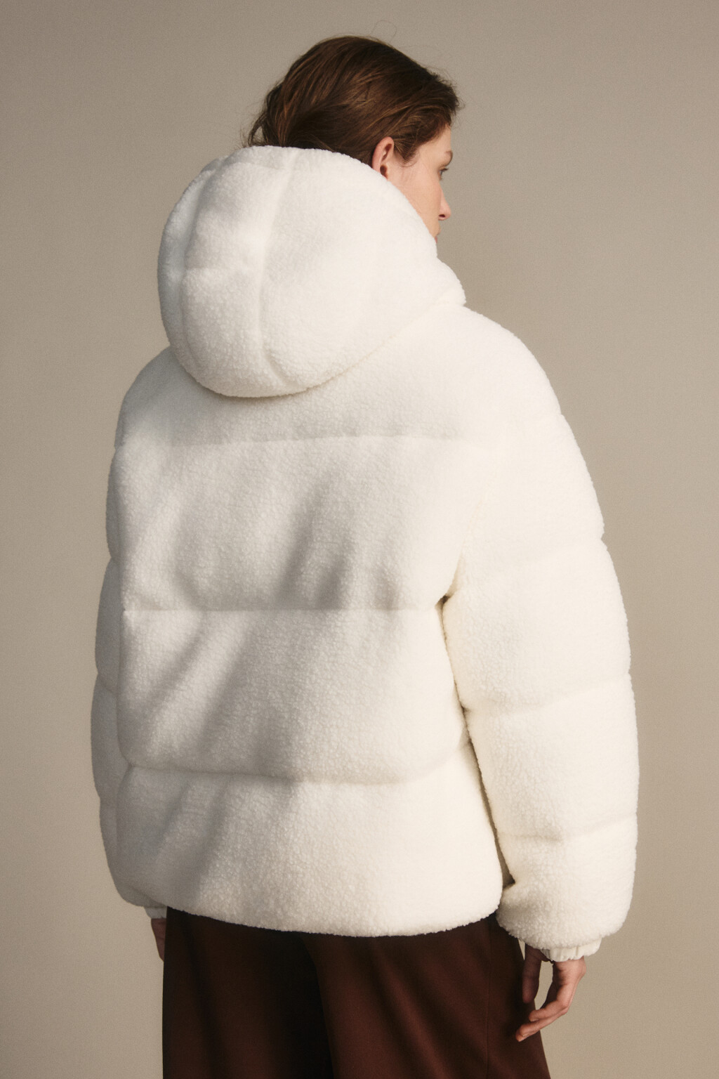 Куртка стеганая из искусственного меха - цвет бежевый - 3