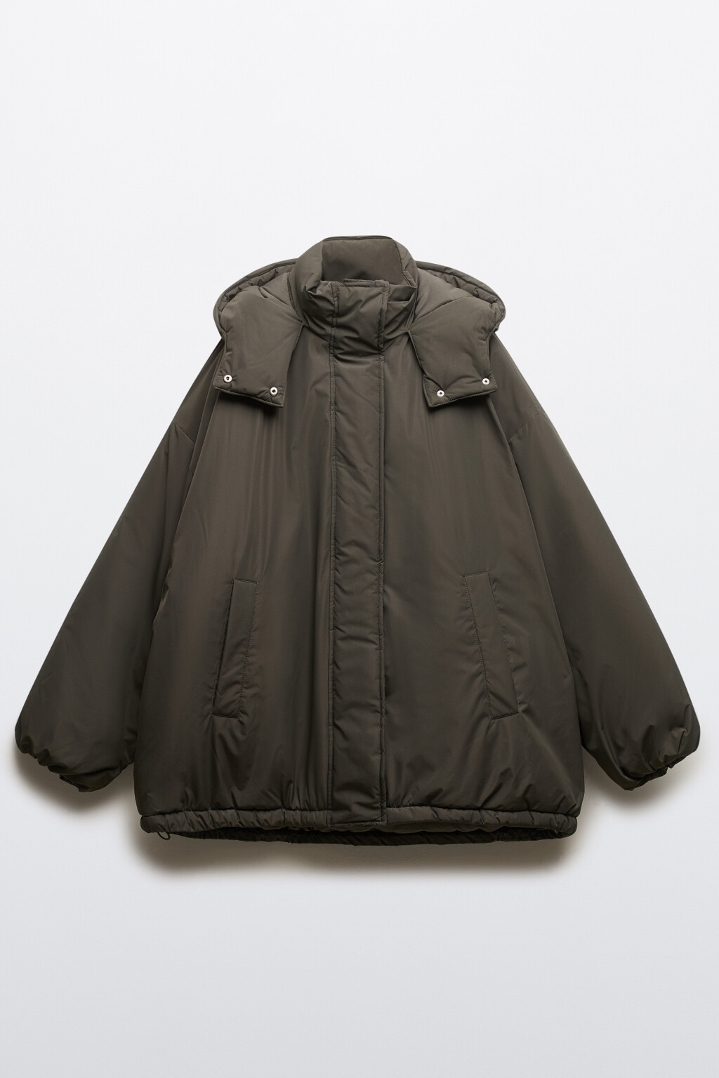 Куртка oversize с капюшоном - цвет зеленый - 7