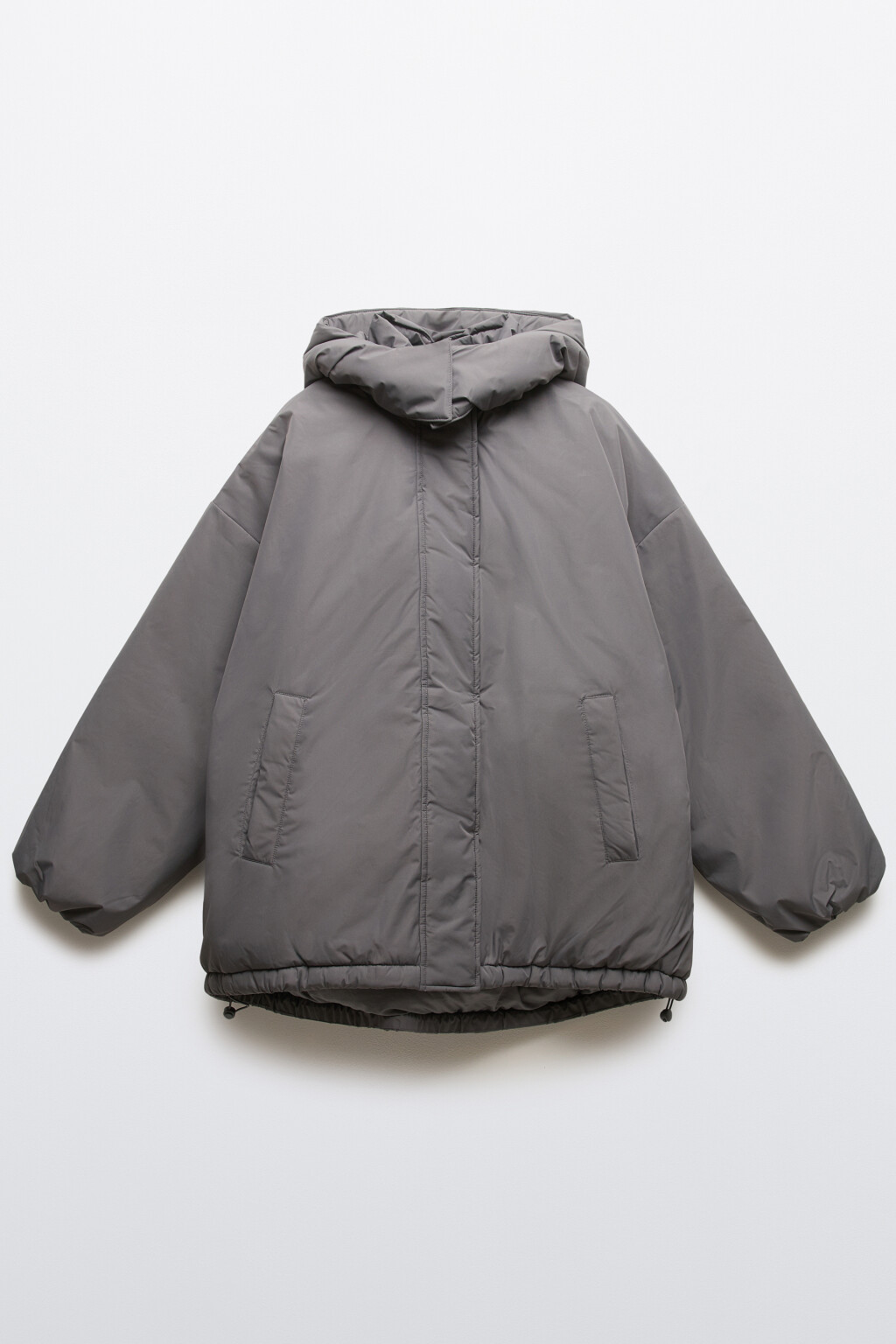 Куртка oversize с капюшоном - цвет серый - 9