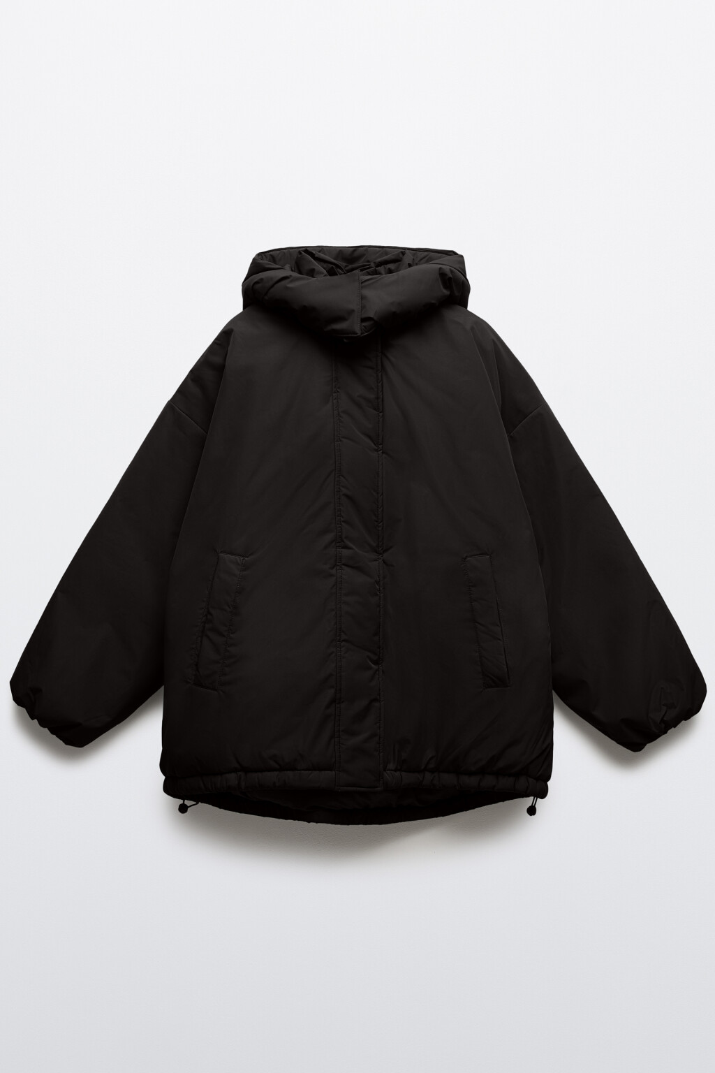 Куртка oversize с капюшоном - цвет черный - 10