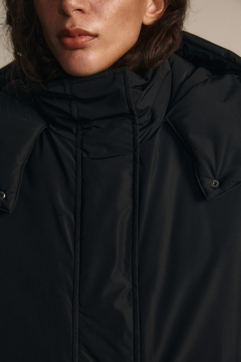 Куртка oversize с капюшоном - цвет черный - 8