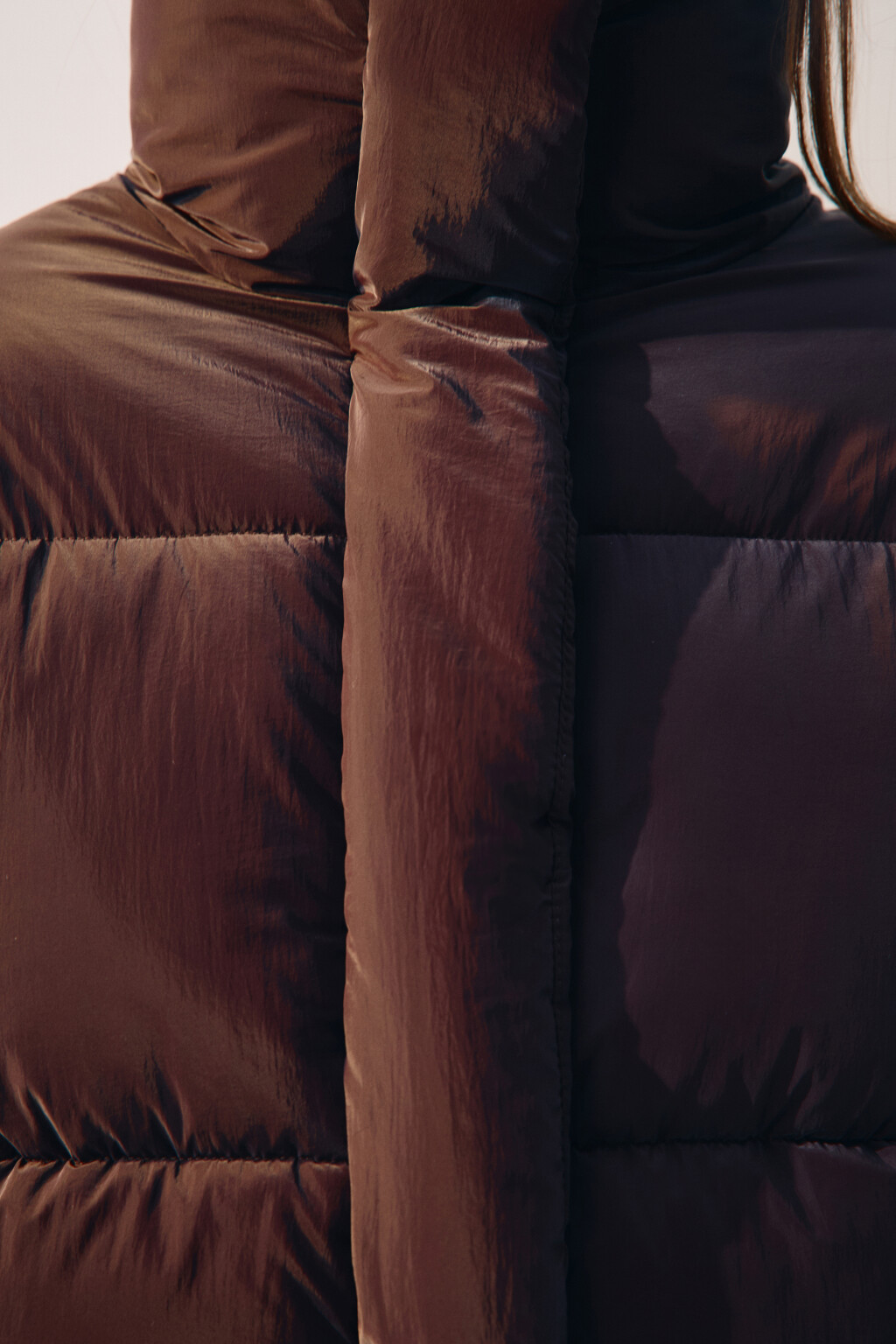 Куртка стеганая с высоким воротником - цвет коричневый - 5