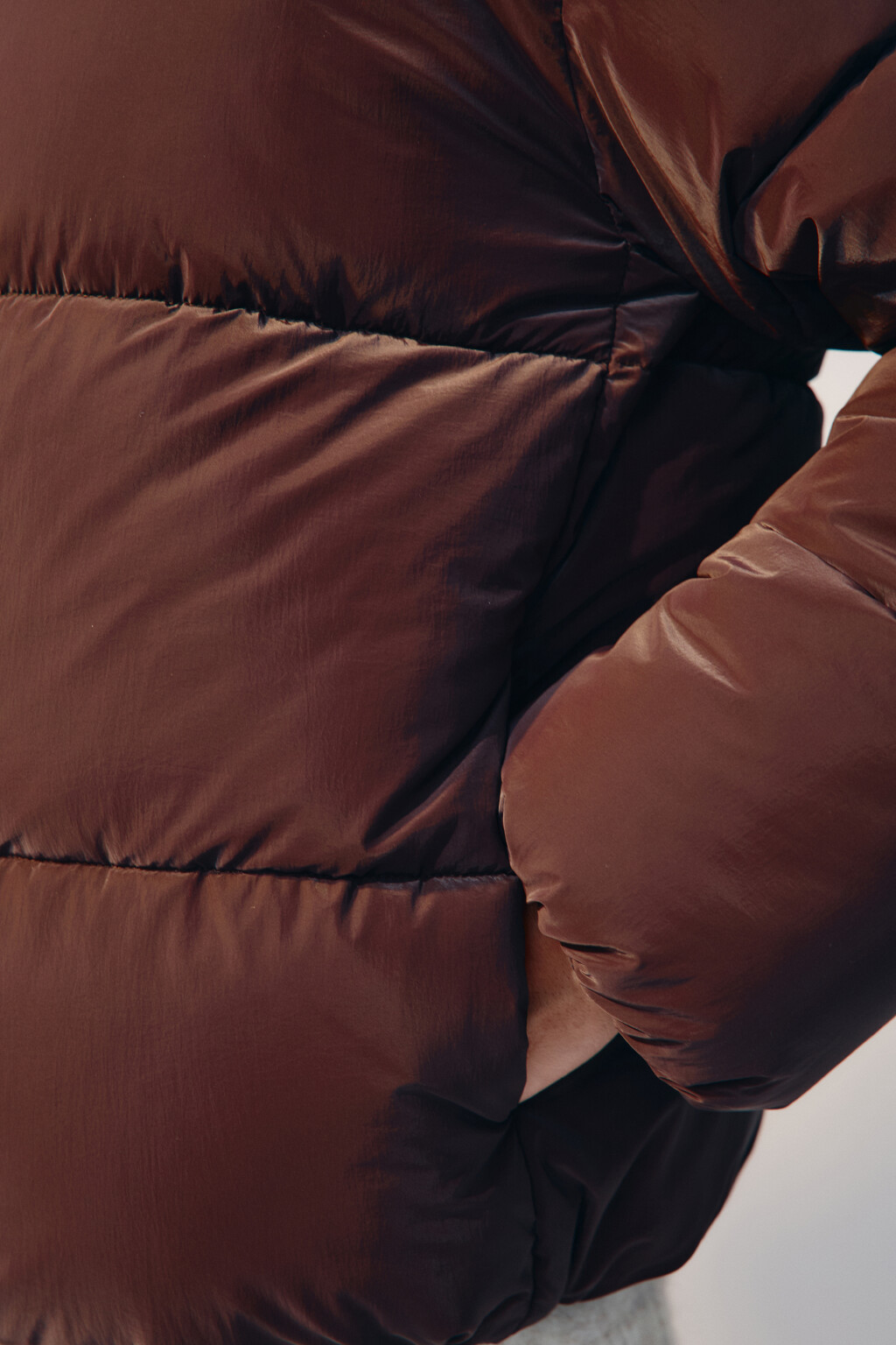 Куртка стеганая с высоким воротником - цвет коричневый - 6