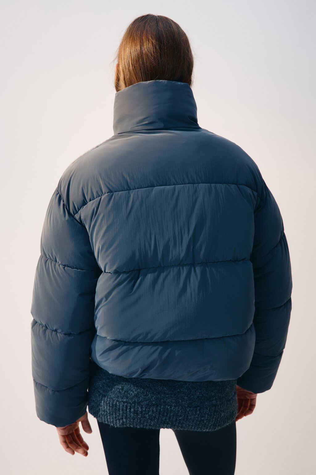 Куртка стеганая с высоким воротником - цвет серый - 4