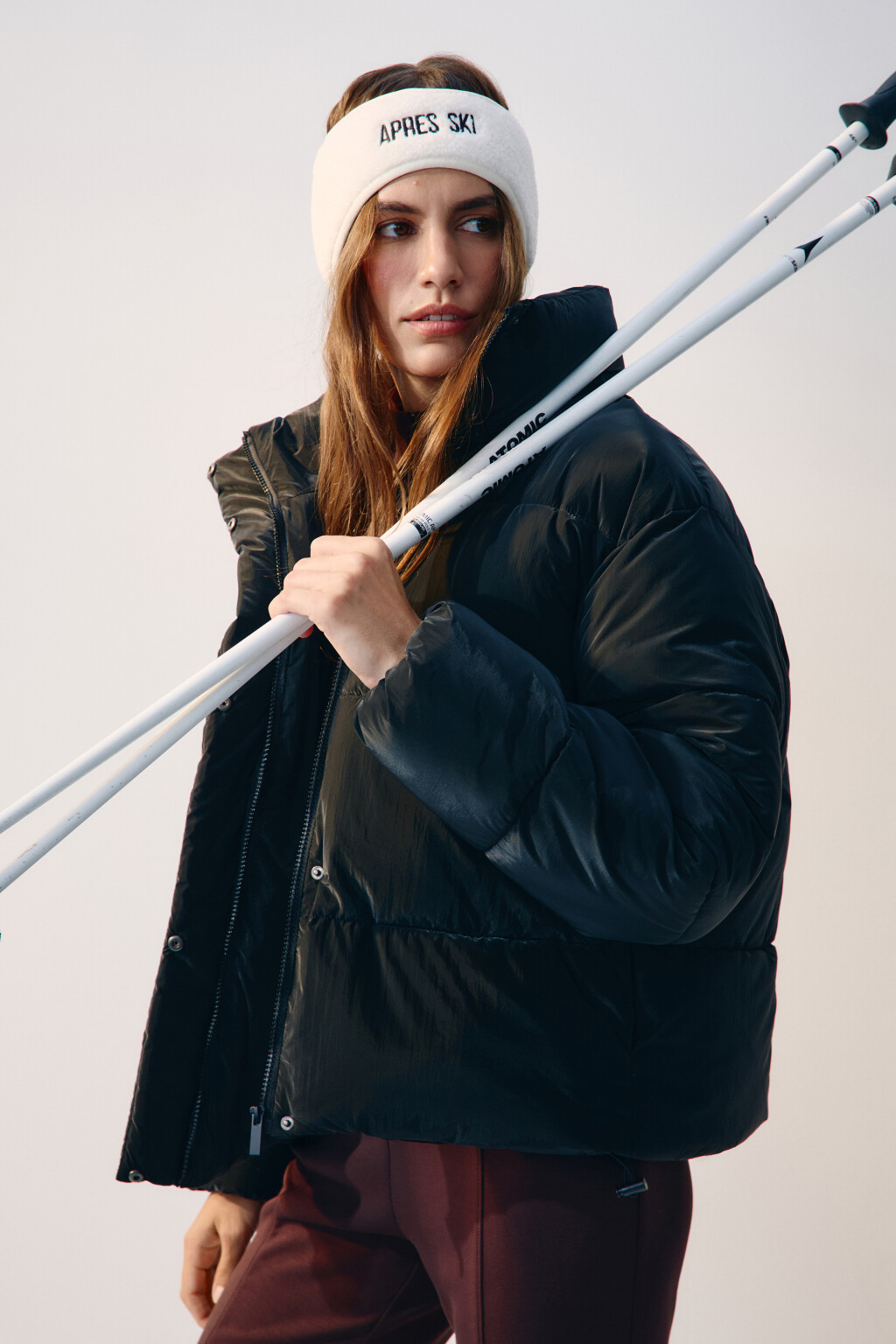 Куртка стеганая с высоким воротником - цвет черный - 2