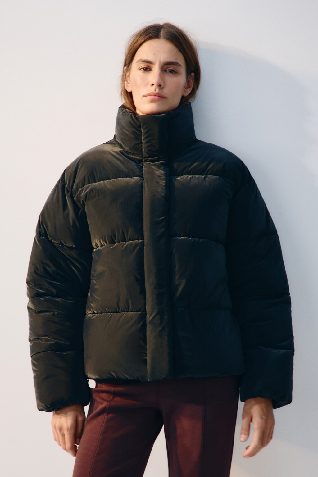 Куртка стеганая с высоким воротником - цвет черный - 3