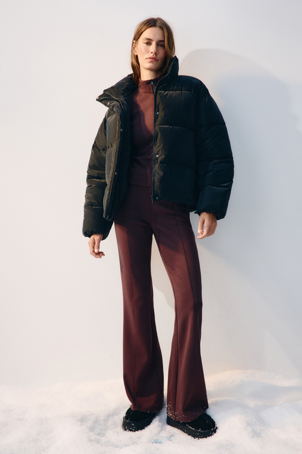 Куртка стеганая с высоким воротником - цвет черный - 5