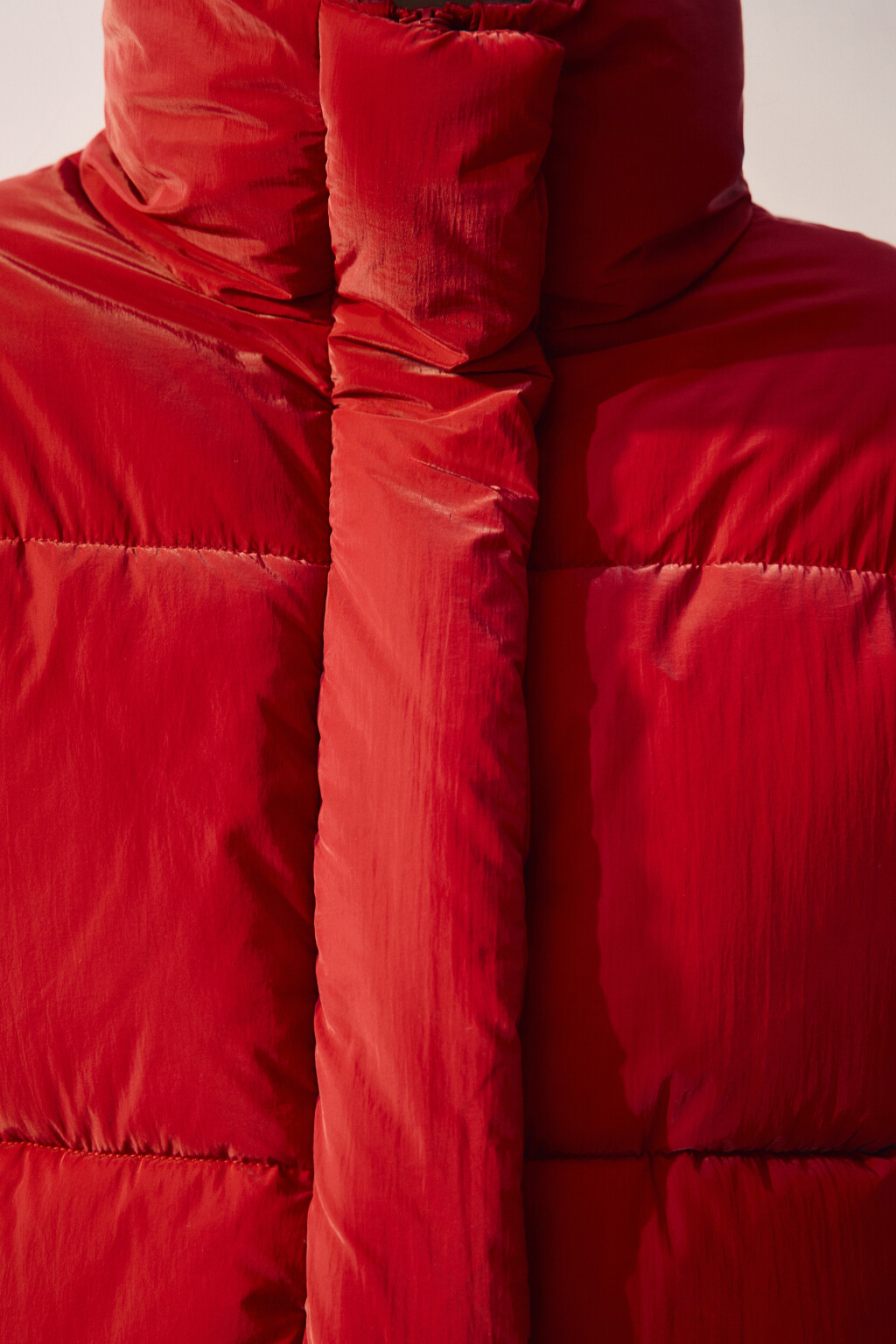 Куртка стеганая с высоким воротником - цвет красный - 6