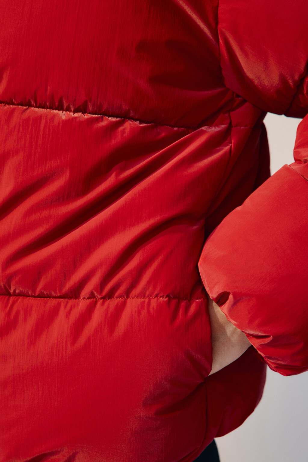 Куртка стеганая с высоким воротником - цвет красный - 7