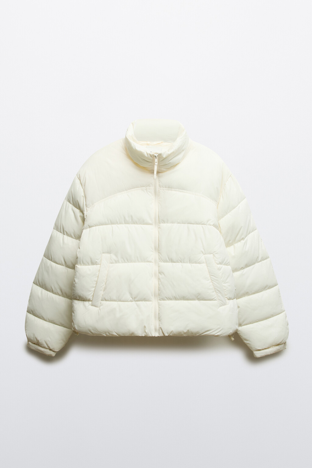 Куртка короткая стеганая со стойкой - цвет молочный - 8