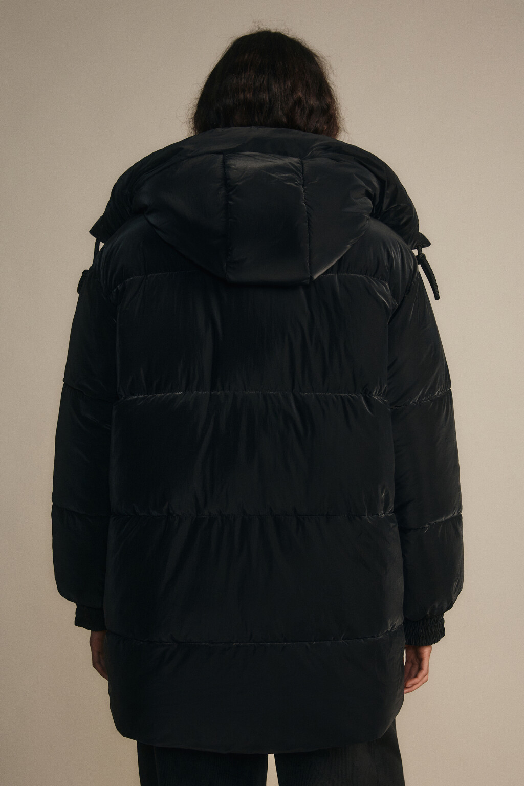 Куртка стеганая с капюшоном - цвет черный - 3