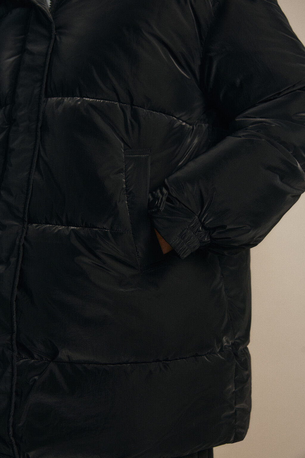 Куртка стеганая с капюшоном - цвет черный - 5