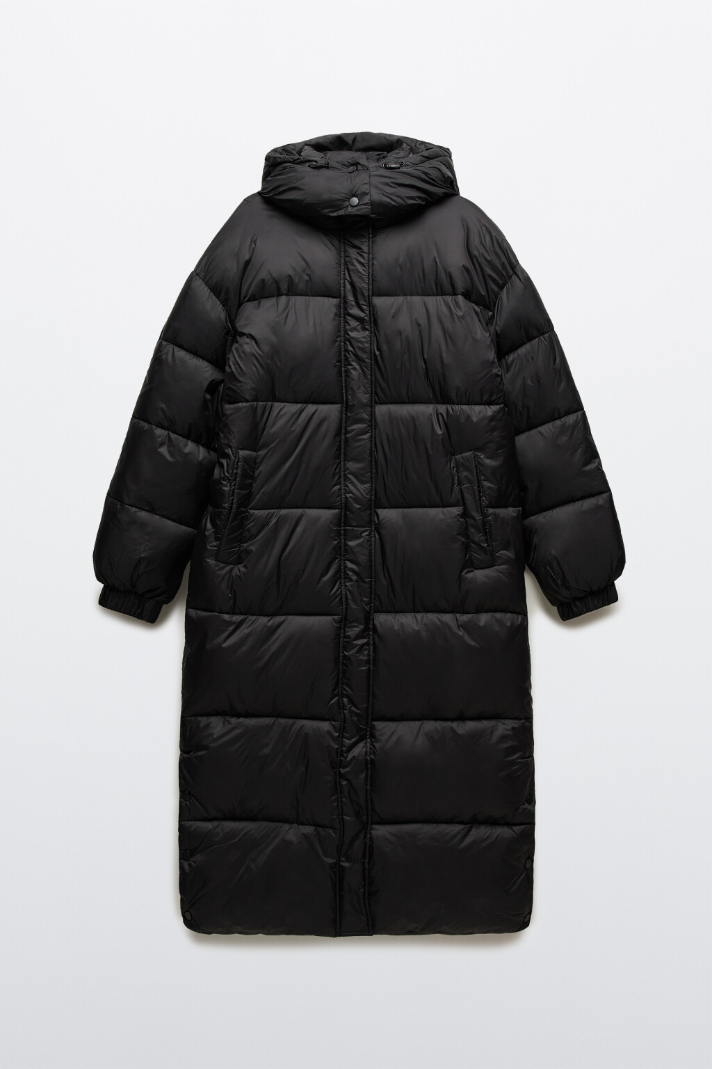 Пальто стеганое с капюшоном - цвет черный - 9