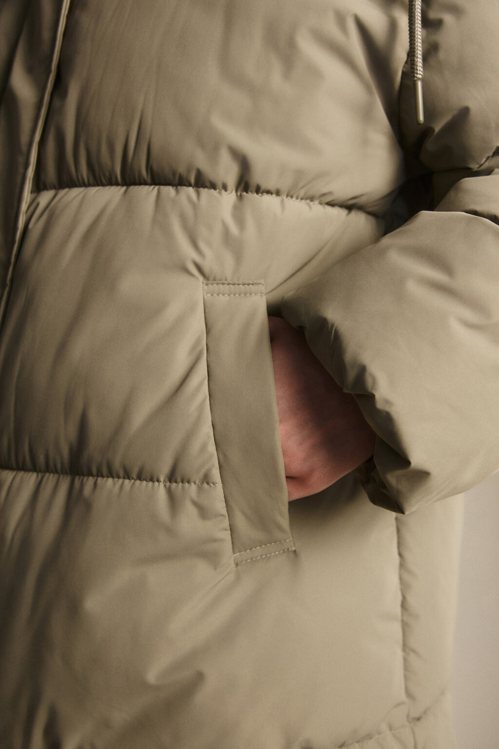 Куртка стеганая с капюшоном - цвет зеленый - 7