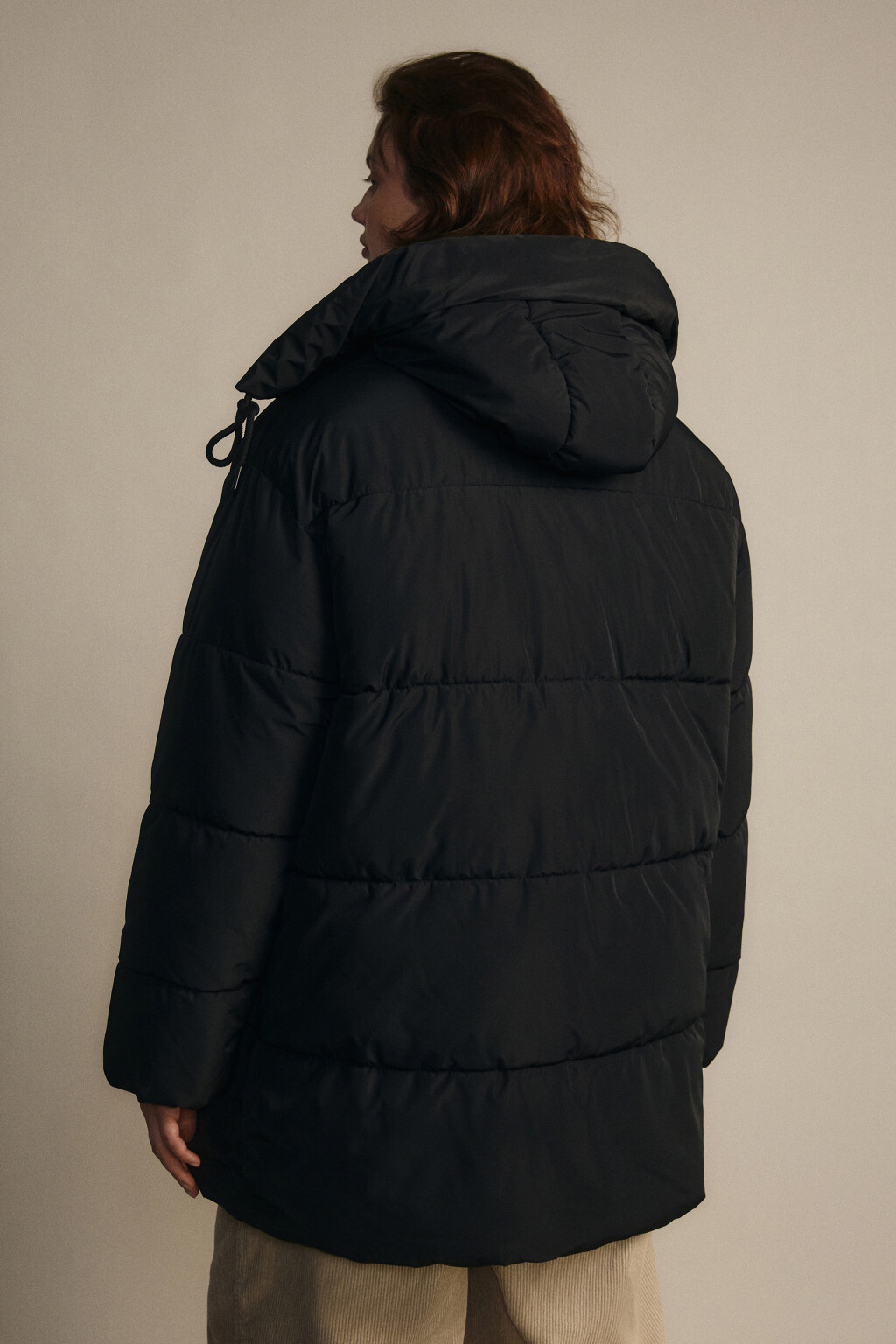 Куртка стеганая с капюшоном - цвет черный - 3