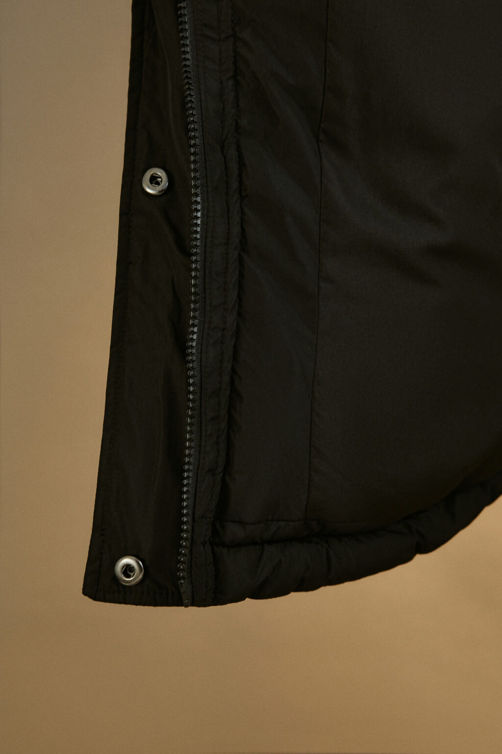 Куртка стеганая свободная с капюшоном - цвет черный - 7