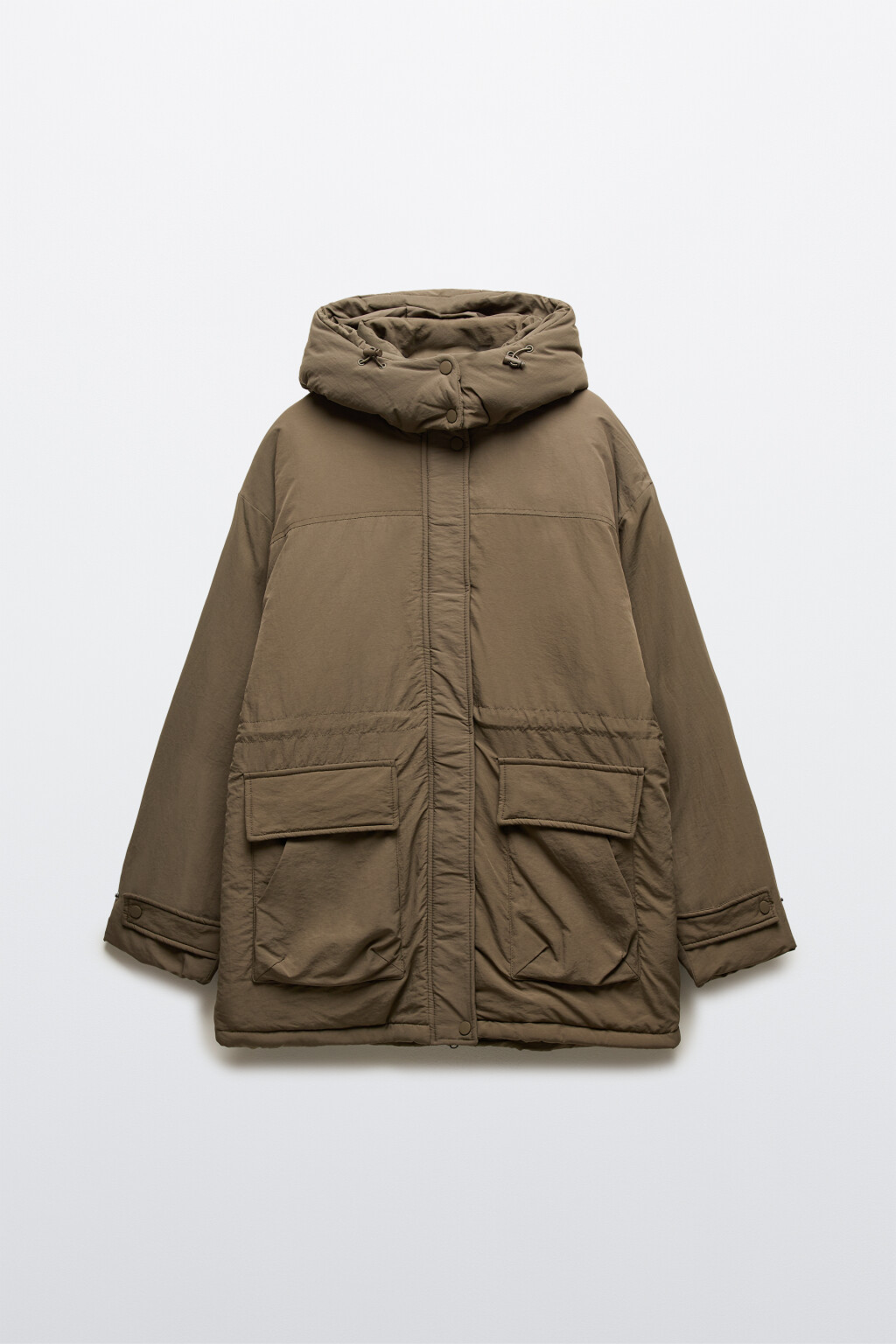 Куртка-парка с капюшоном - цвет зеленый - 10