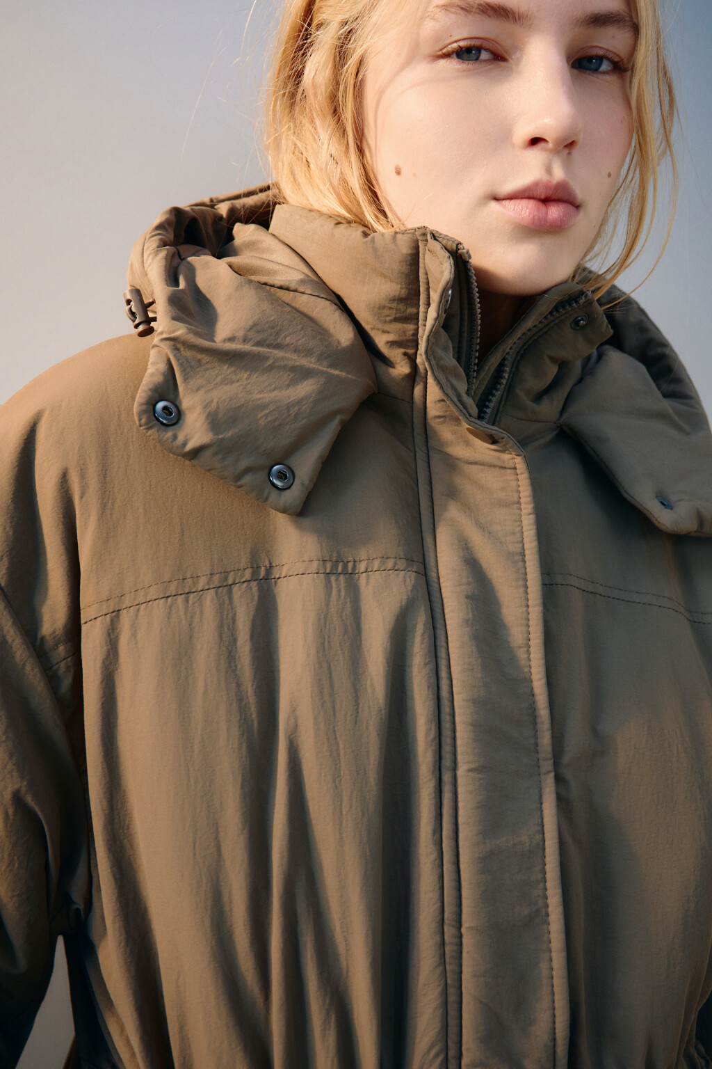 Куртка-парка с капюшоном - цвет зеленый - 6