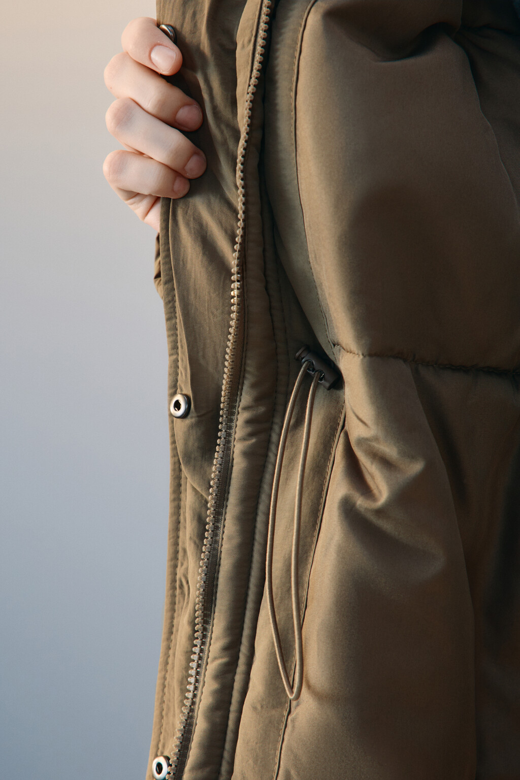 Куртка-парка с капюшоном - цвет зеленый - 7