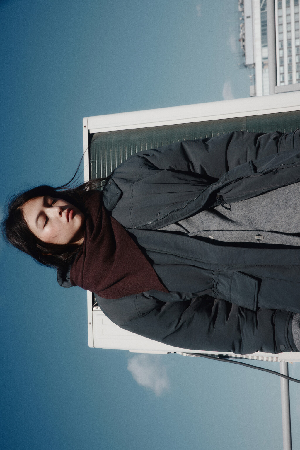 Куртка-парка с капюшоном - цвет серый - 2