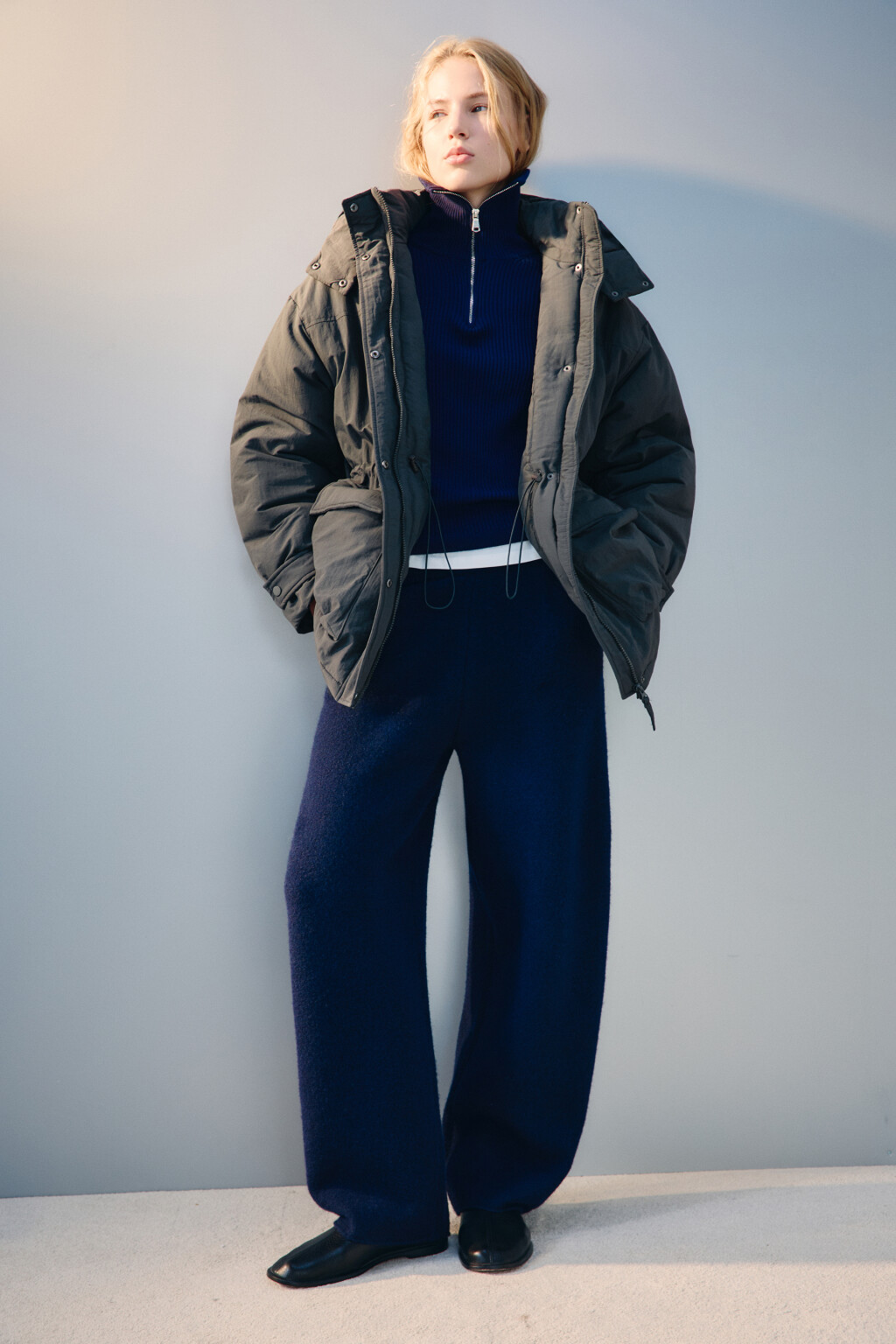 Куртка-парка с капюшоном - цвет серый - 4