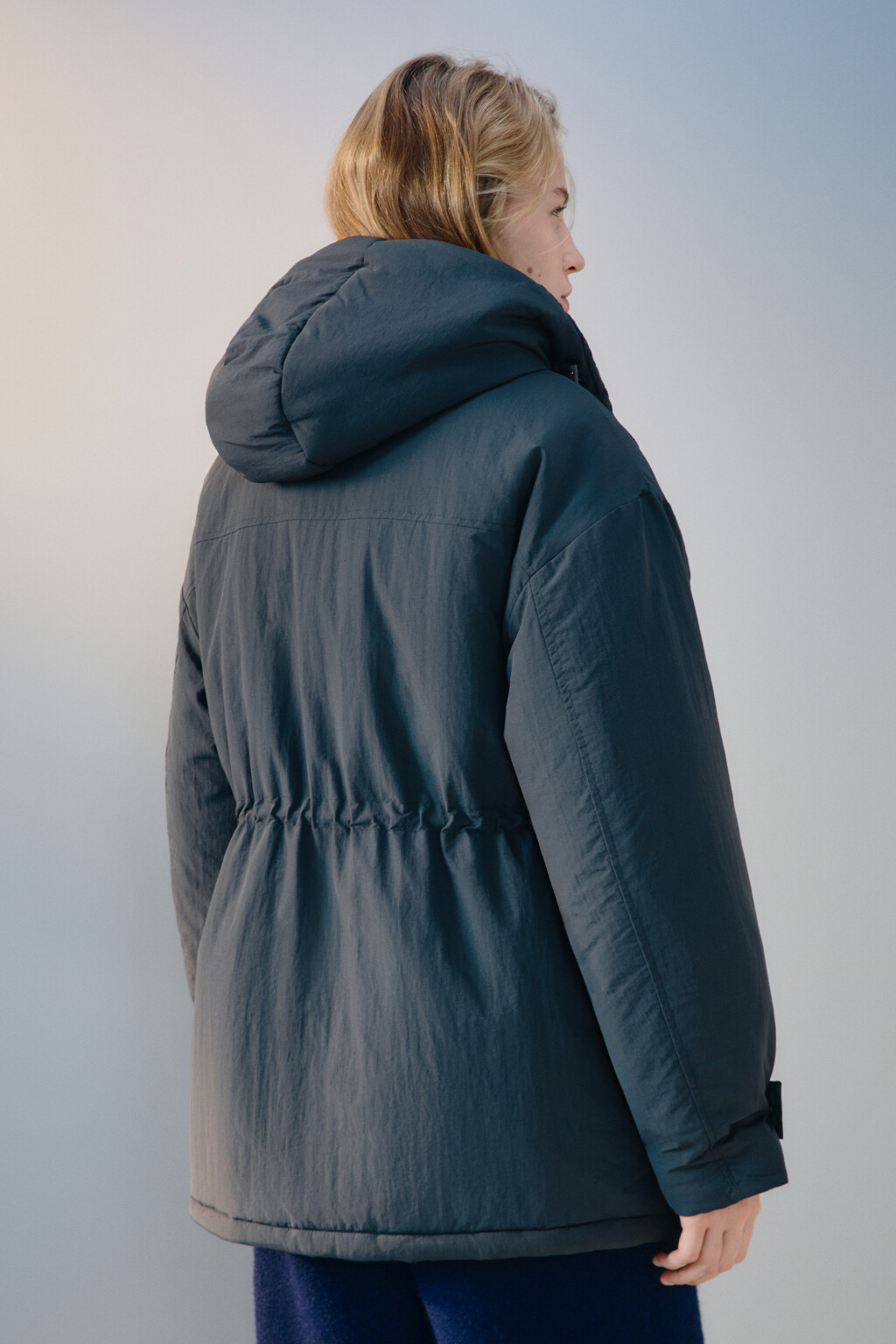 Куртка-парка с капюшоном - цвет серый - 6