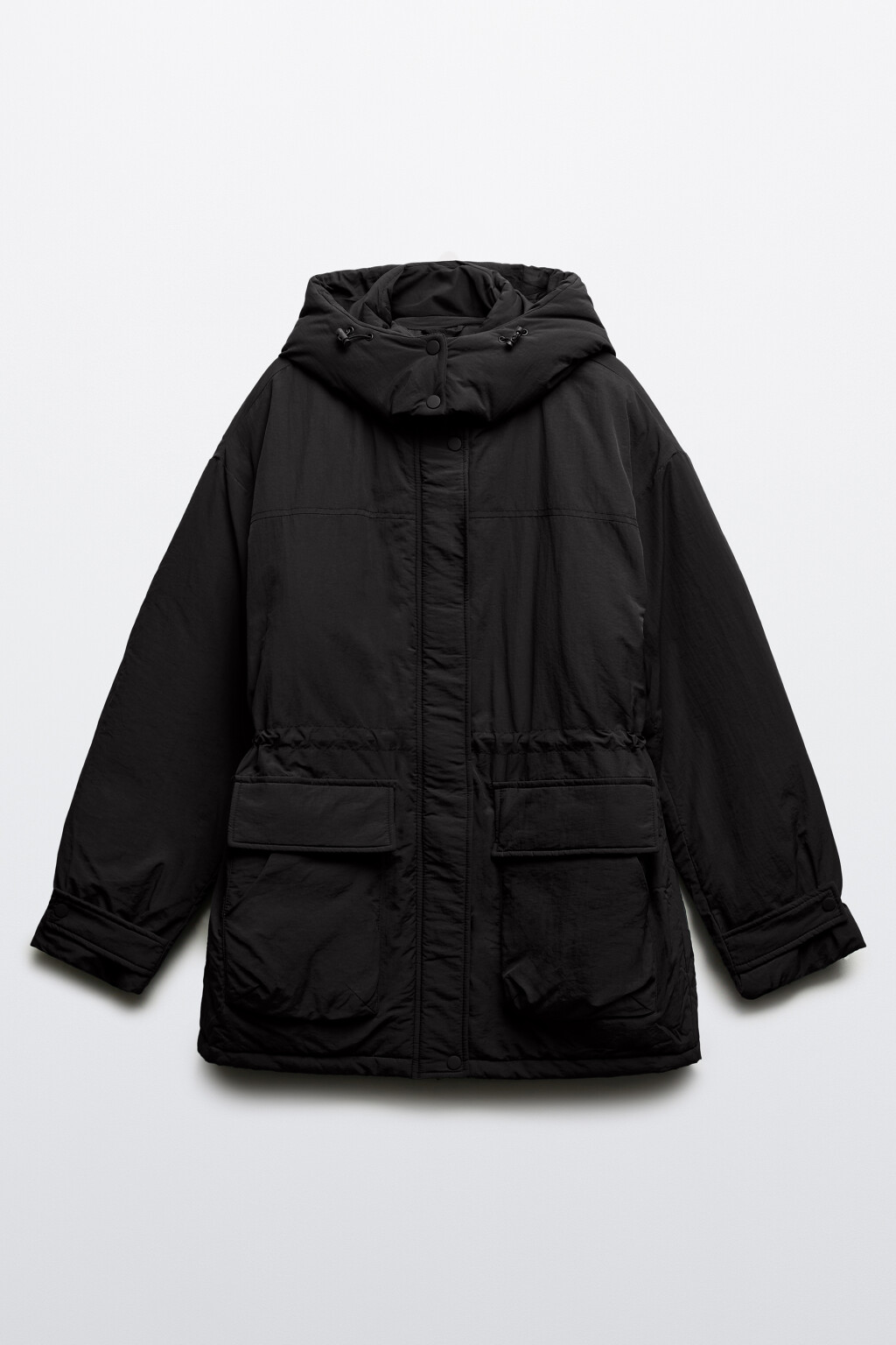 Куртка-парка с капюшоном - цвет черный - 8