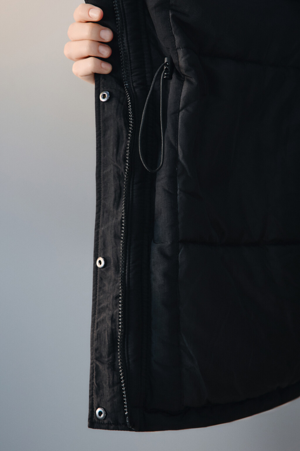 Куртка-парка с капюшоном - цвет черный - 7