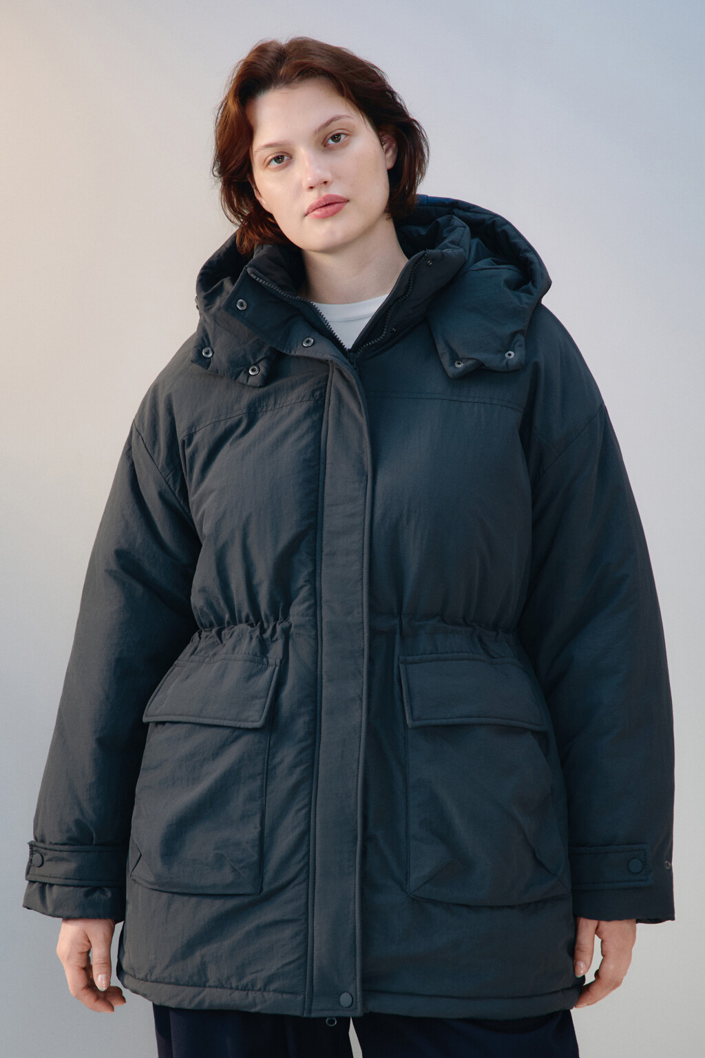 Куртка-парка с капюшоном - цвет серый - 2