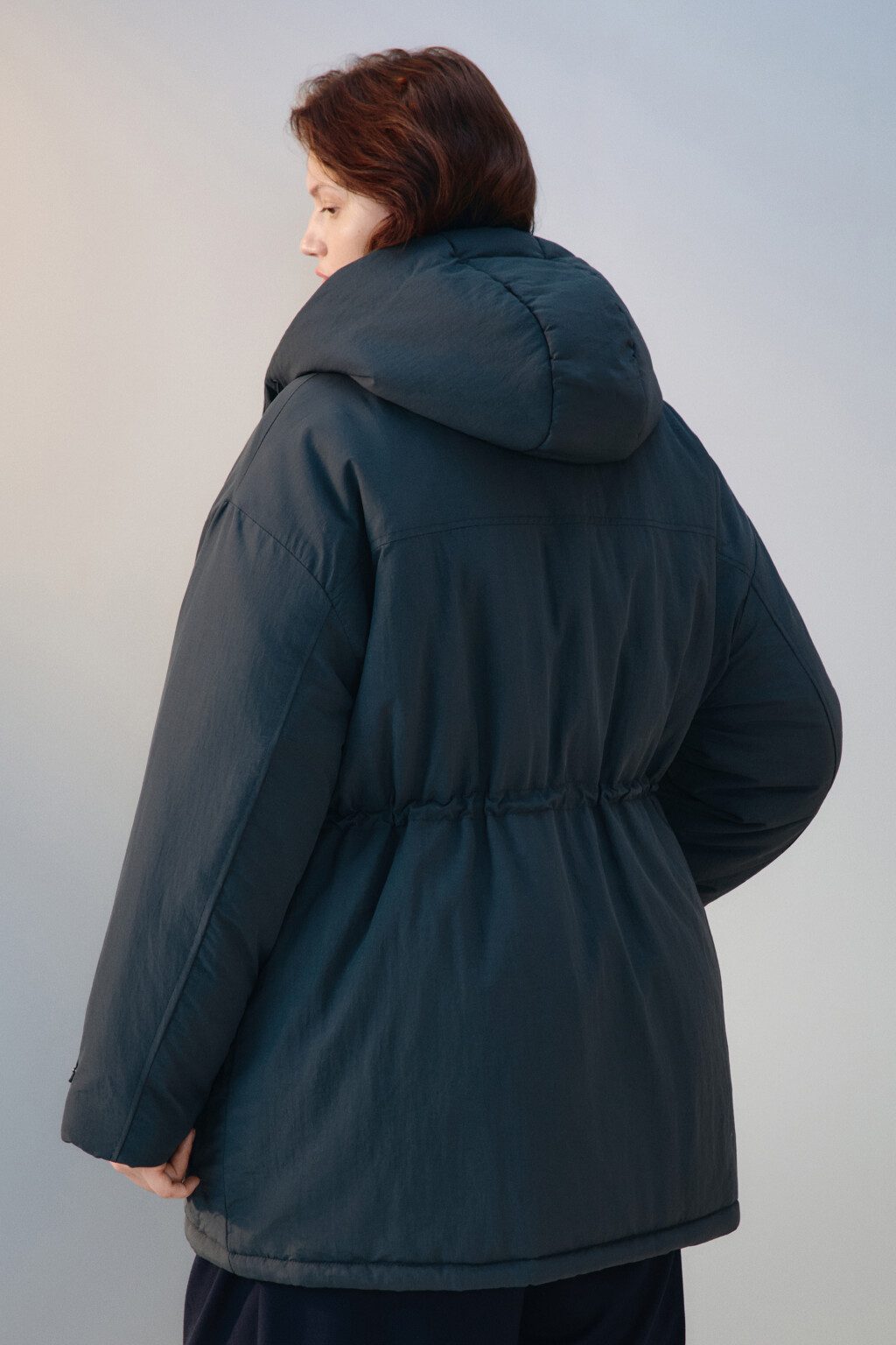 Куртка-парка с капюшоном - цвет серый - 3