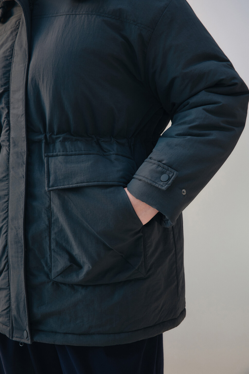 Куртка-парка с капюшоном - цвет серый - 6