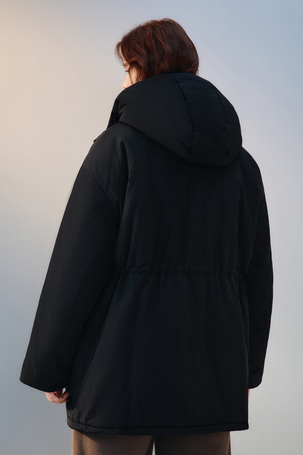 Куртка-парка с капюшоном - цвет черный - 3
