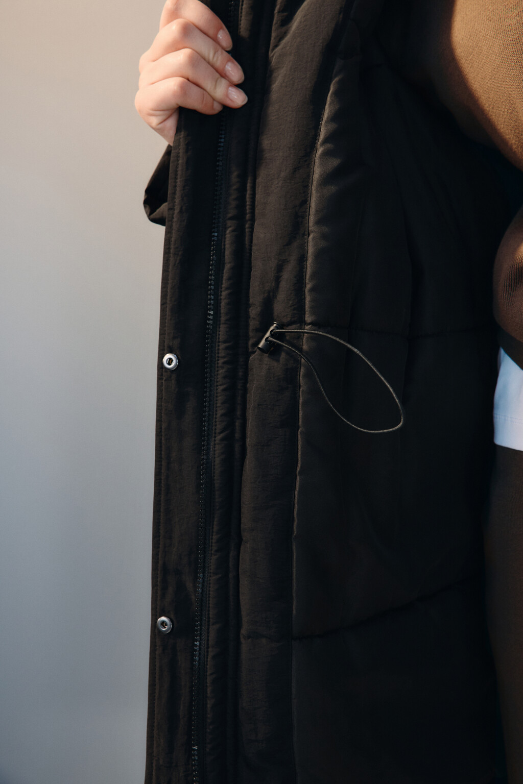 Куртка-парка с капюшоном - цвет черный - 7