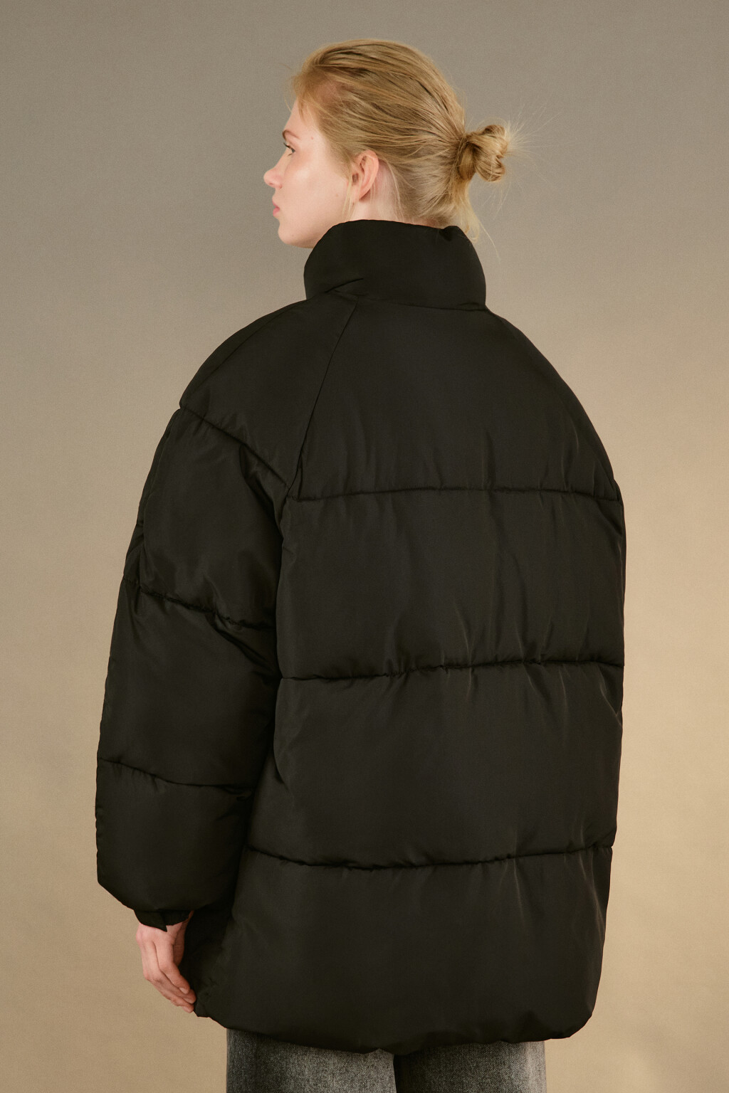 Куртка стеганая с воротником-стойкой - цвет черный - 3