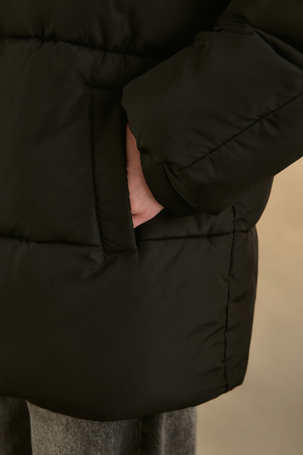 Куртка стеганая с воротником-стойкой - цвет черный - 6