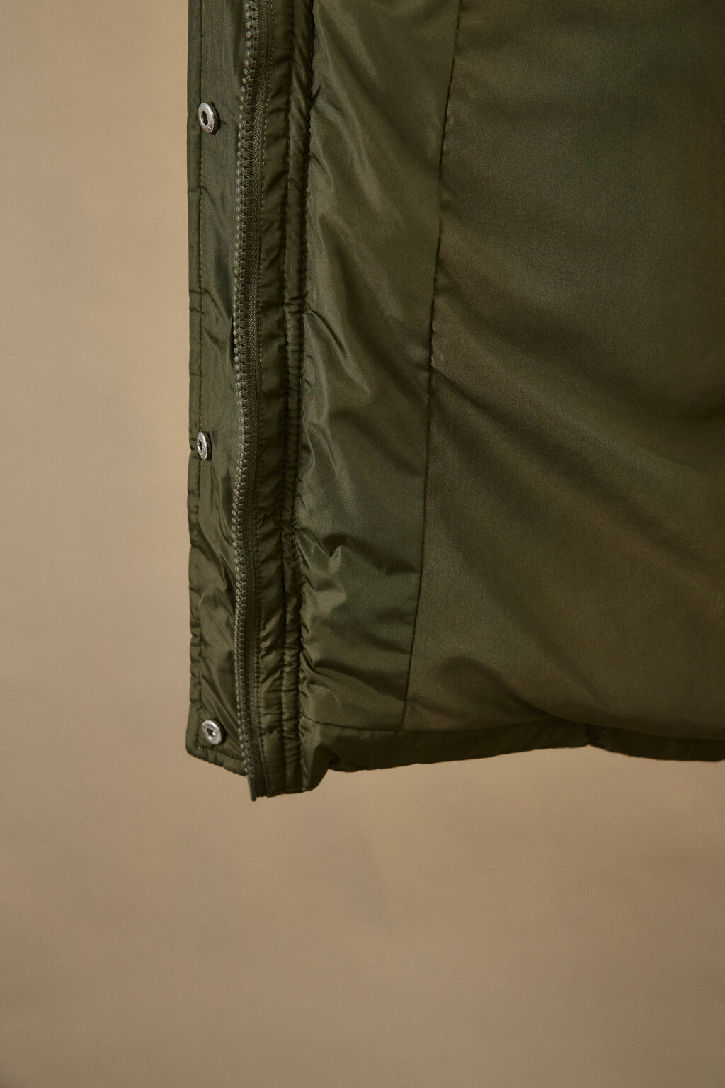 Пальто стеганое с капюшоном - цвет зеленый - 7