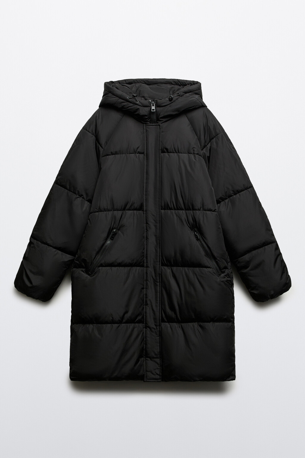 Пальто стеганое с капюшоном - цвет черный - 8
