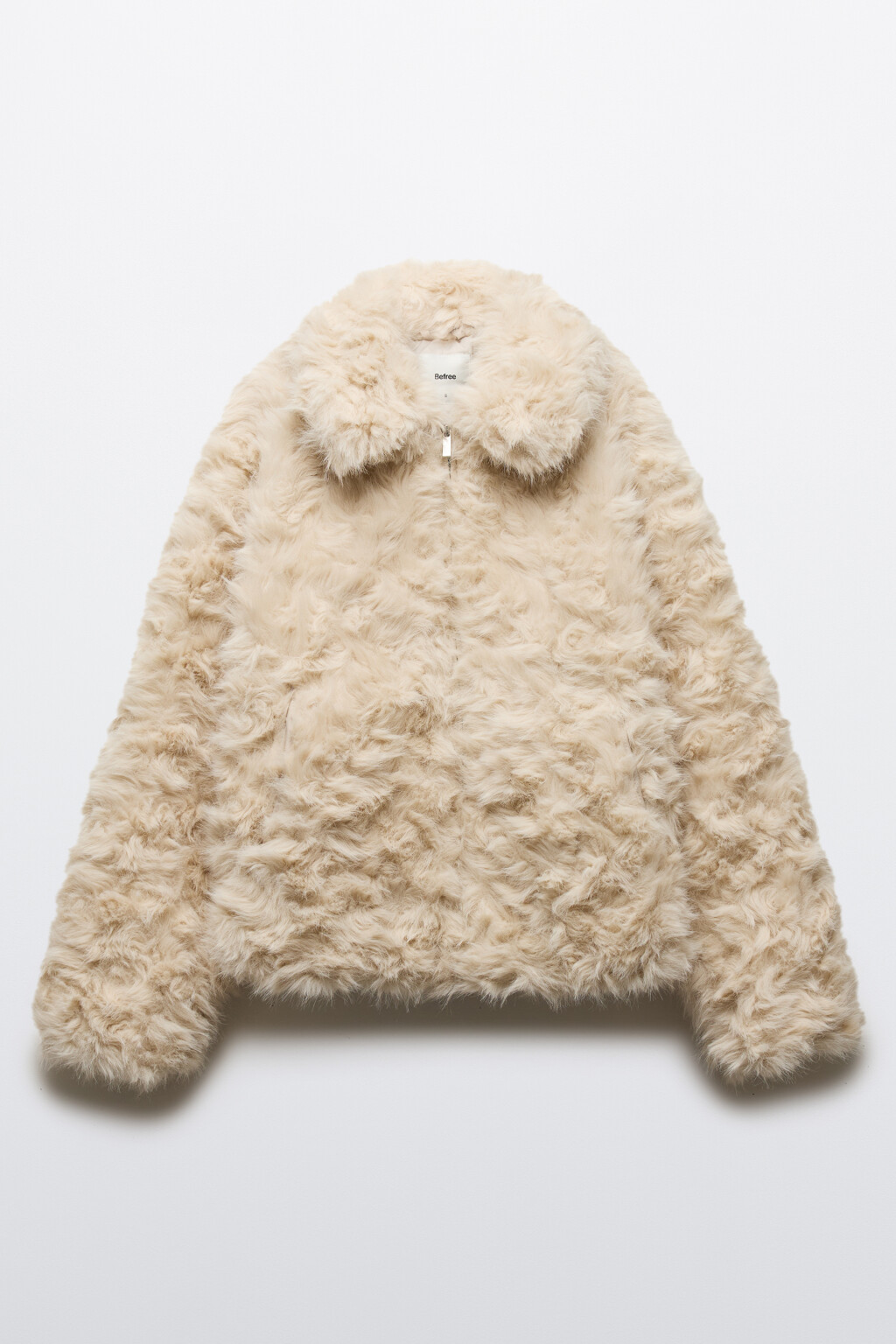 Куртка из искусственного меха - цвет молочный - 10