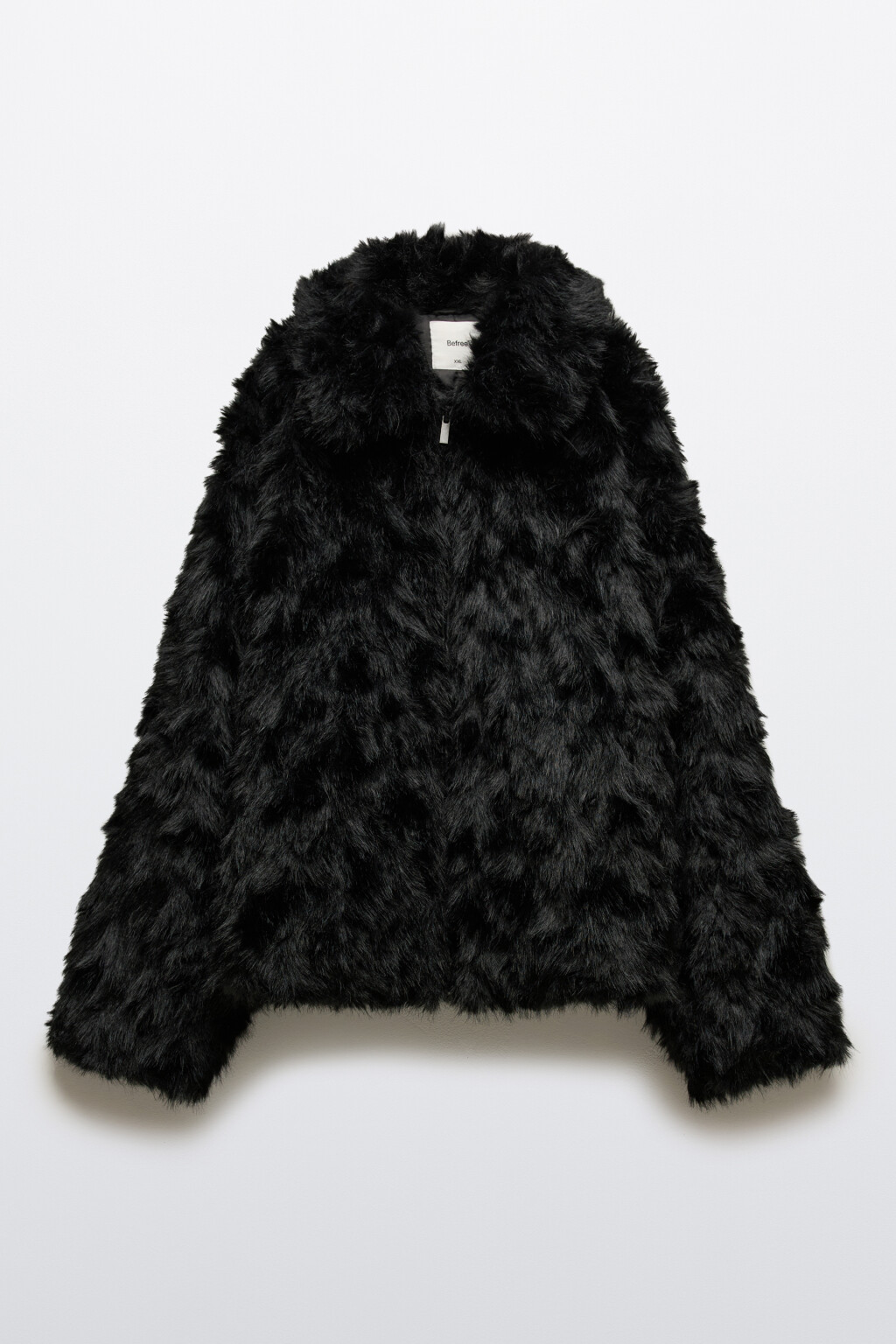 Куртка из искусственного меха - цвет черный - 8